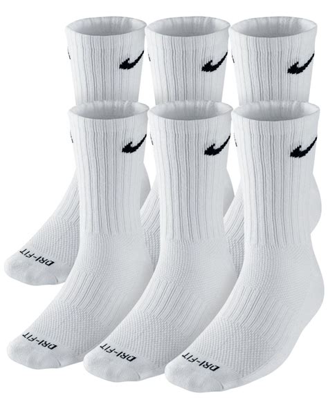 nike white dri fit socks